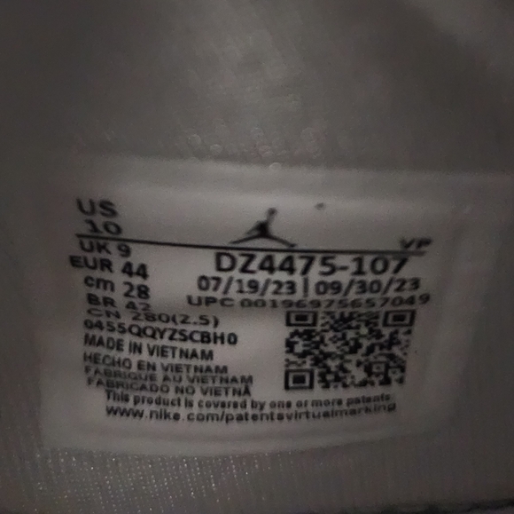 Air Jordan MVP White Yellow Ochre - Black Size10 - Picture 3 of 8